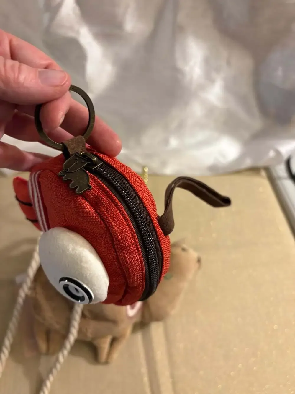 Zara Kids Plush Camel Crossbody Bag and ZoShop Red Fish Coin Purse Bundle